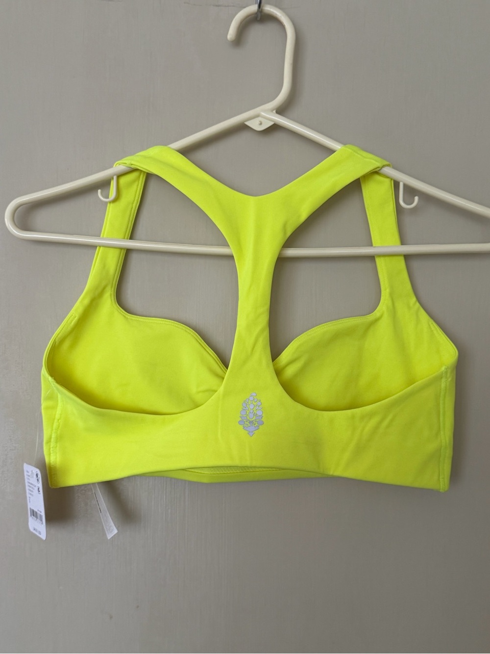 Free People Neon Yellow Racerback Support Sports Bra